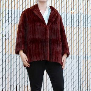 1940/30s Red Fur Coat